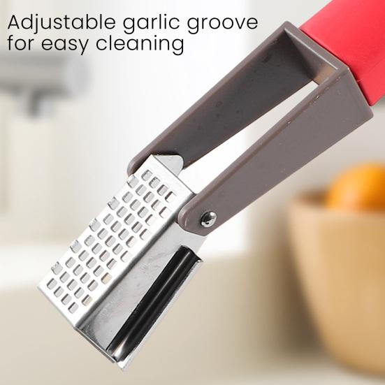 Stainless Steel Garlic Press Manual Garlic Crusher Heavy Duty Garlic Mincer Ergonomic Handle Kitchen Gadgets