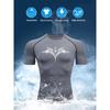 Men's Dark Tribal Tattoo Cross Compression T-Shirt Absorb Sweat for Gym Running Fitness Training