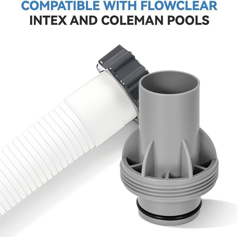Adaptor Conector Furtun Piscină 38mm Rezistent la Scurgeri Fiting Plastic pentru Conexiune Conductă Apă Piscină