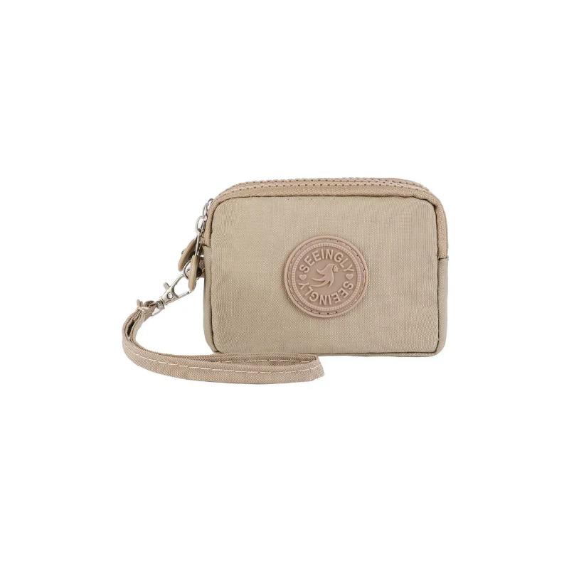 Three Layer Nylon Coin Purse  Portable Wallet Women Men Waterproof Money Bags