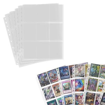 WISSUA Trading Card File Card File Kompatibilní s 2 3 4 otvory 9 Pocket Card Sheet Vinyl Collect a další karty Velikost kapsy 7x9 cm 18 kapes na obou