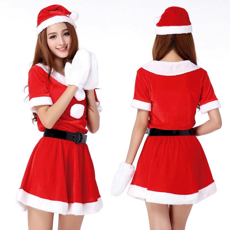 New Christmas Costume Cosplay Costume Sexy Santa Claus Costume Female $x