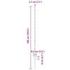 Embedded Fence Post 5 pcs Silver 180 cm