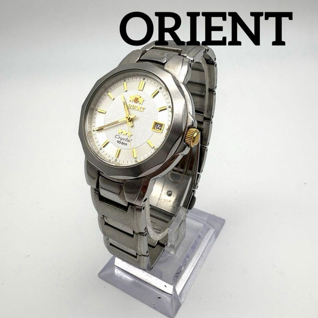 Used ORIENT Crystal Three Star Men s Watch Working Product Automatic Winding