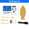 Soldering Practice Kit Electromagnetic Swing Soldering Project Kit Leave Shape Pendulum Needle with LED Light Electronics Kit