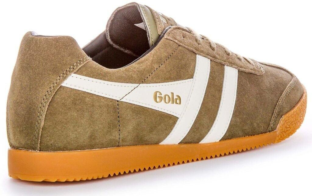 Gola Harrier Suede Sneakers (CMA192) Khaki Green/white/black