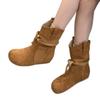 Fashion Lace Up Women's Flats Ankle Boots Fad Suede Casual Shoes 2025 Winter New Brand Women Cozy Shoes Designer Chelsea Boots De Mujer