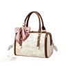 Exquisite Oriental Embroidery Daily Handbag For Middle Aged Ladies, Multi-purpose Top Handle Shoulder Crossbody Gift Bag