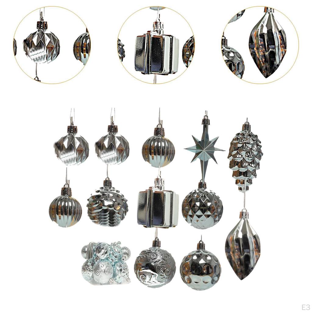 Christmas Tree Decorations Decorative Hanging Baubles DIY Reusable Charm Pendants for Office Party