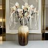 Artificial Flower Paphiopedilum Realistic Silk Plastic Petals Flexible Stems Long-Lasting No Watering Fake Orchid Home Decor