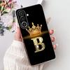 For Samsung M56 Case SM-M566B Clear Fashion A-Z Letters Luxury Flowers Crown Soft TPU Bumper For Samsung Galaxy M56 Back Cover