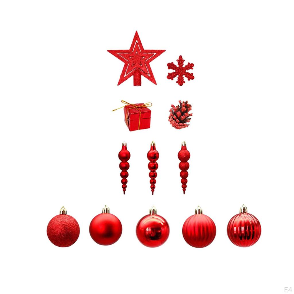 60 Stück Weihnachts-Dekokugeln Baumschmuck Xmas Deko für Restaurant Frühling