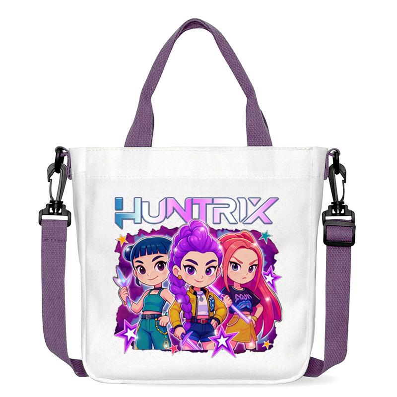 Anime Cartoon Print Student Go Out Portable Handbag Large Capacity Casual Canvas Bag