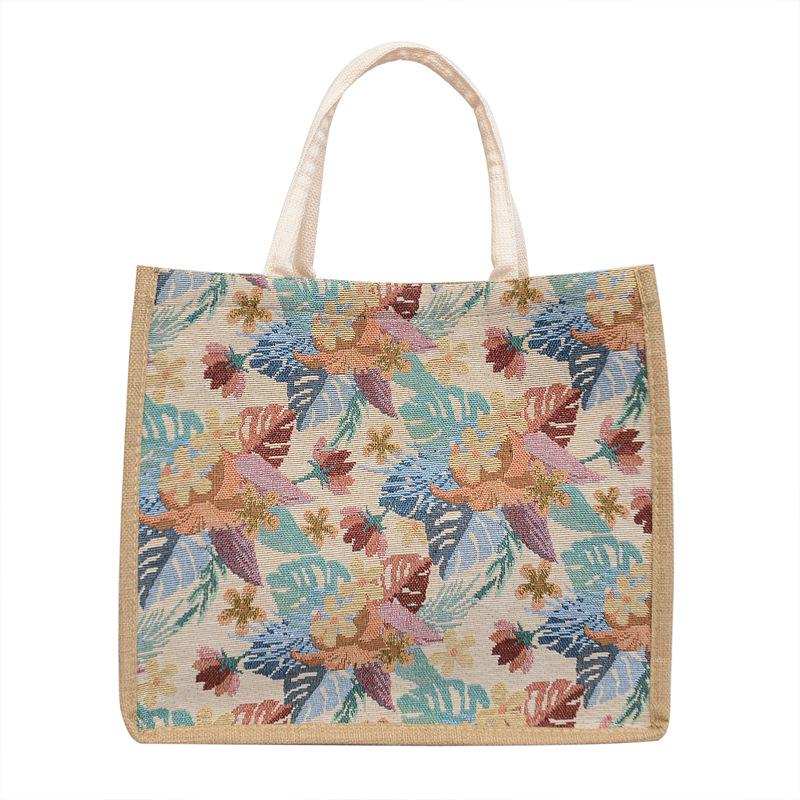 2025 New Linen Tote Bag Tote Bag Going Out Shopping Bag Canvas Large Capacity Women's Bag