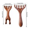 Sandalwood Deer Antlers Wide Tooth Comb Meridians Dredging Facial Massage Gua Sha Scalp Massager for Relaxation And Hair Care