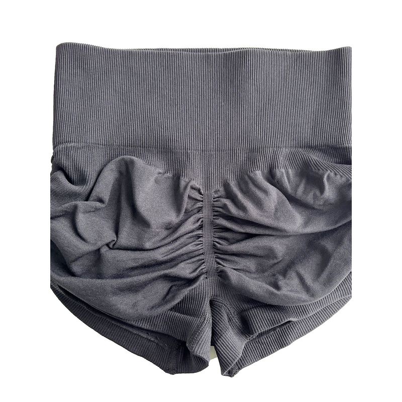 

Трансграничная накачка Брюки для йоги Zou Женские Брюки для фитнеса для бега в обтяжку с высокой талией и персиковыми бедрами Быстросохнущие Однотонные спортивные штаны с нитью Gray S