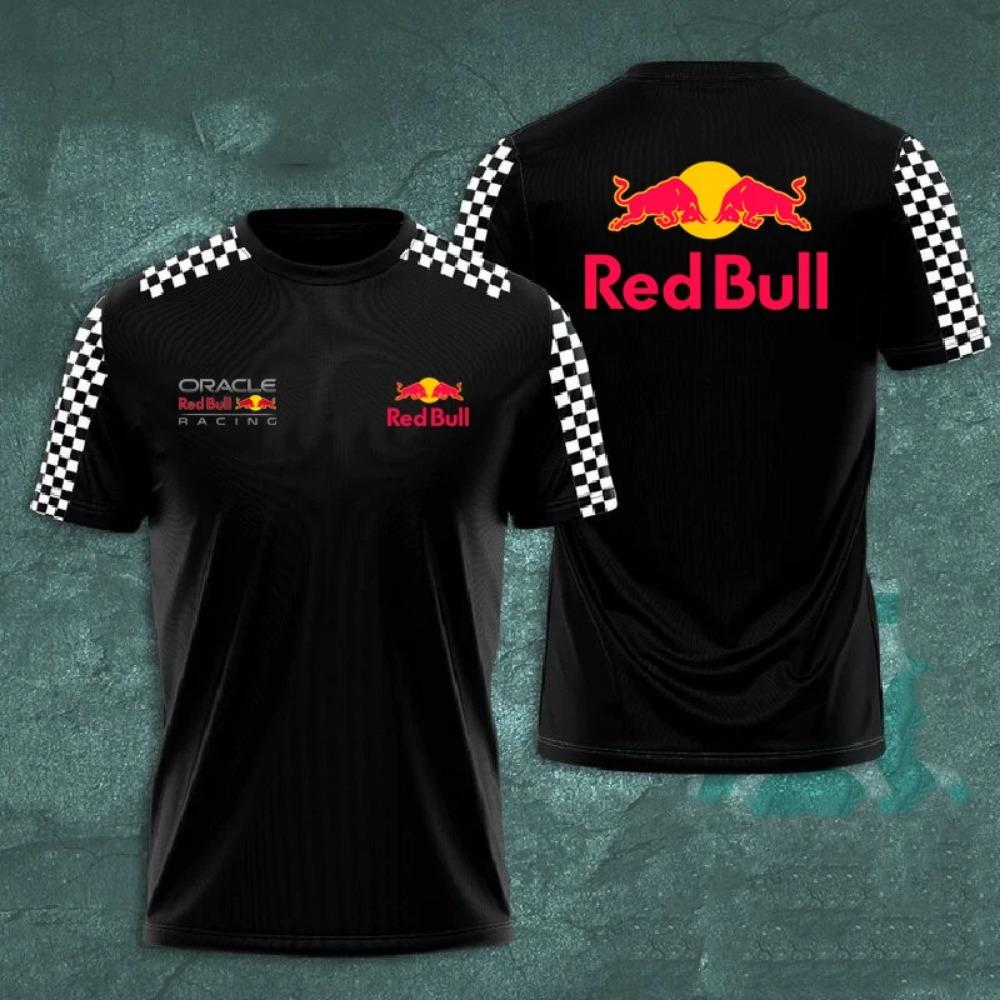 

Red Bull Men s Summer New 3D Printed Fashion Short Sleeve Super Large Men s Quick Drying T-shirt Red Bull Racing Team Top M