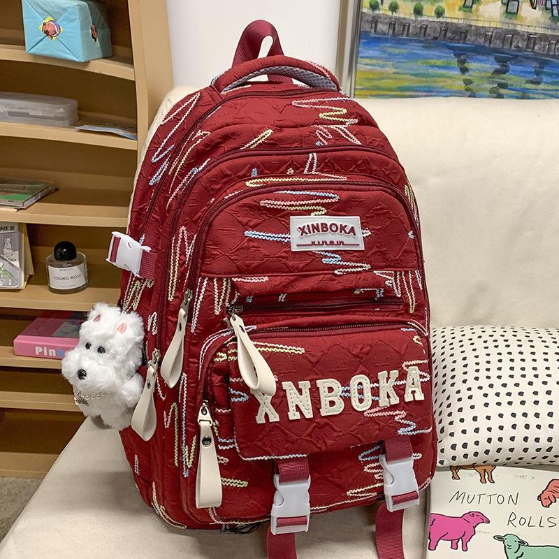School bag for children, primary school students and girls, high-value two-piece set, large-capacity backpack, fashionable backpack bag.