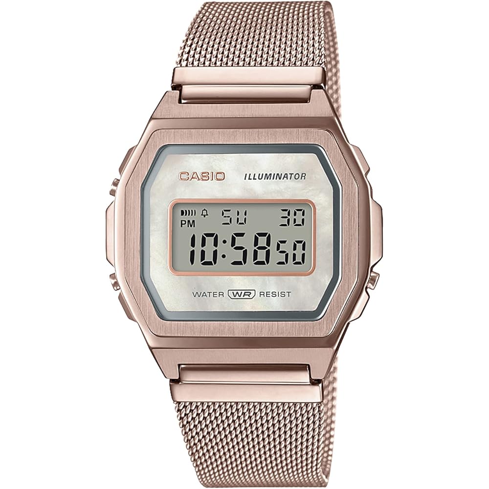 Casio Premium A1000MCG-9JF Unisex Watch Pink Gold Standard Design