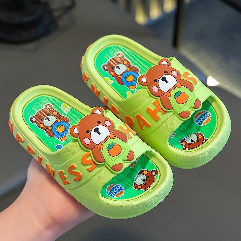 Cartoon Kids Flip Flops For Summer Girls Boys Pvc Non Slip Durable Indoor Footwear