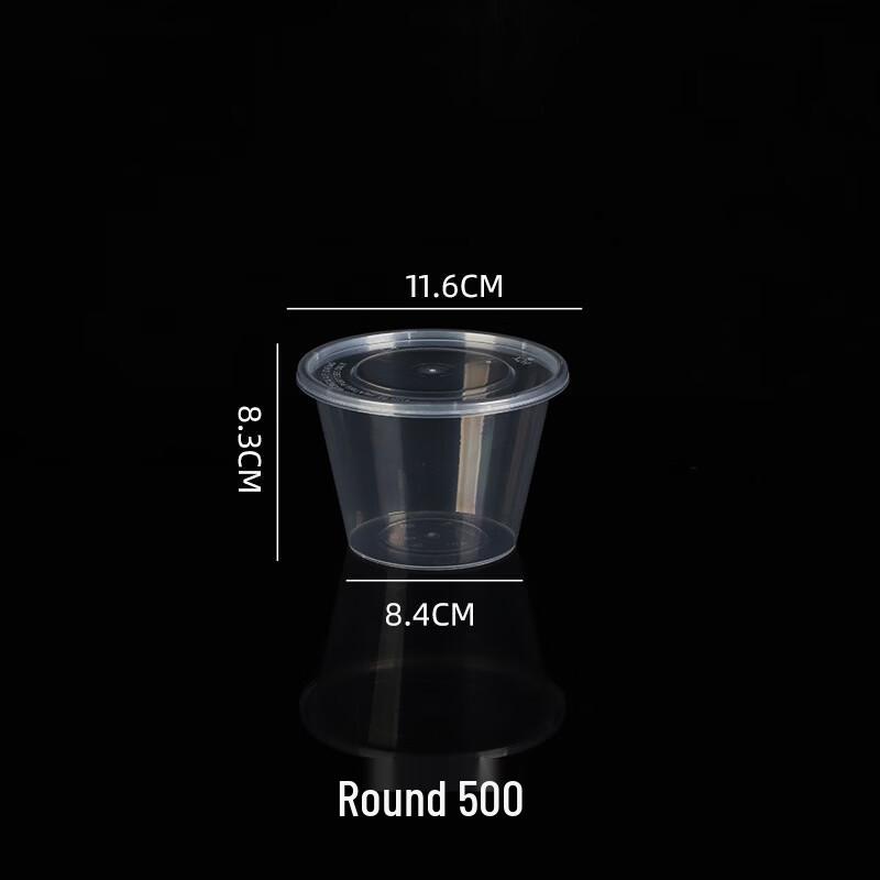 Disposable Plastic Round Takeout Bowls with Lids