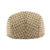 Kapelusz w wzór pepitki Męski Jesień Zima Średniego Wieku i Starszy Kapelusz typu Forward Ciepły Bawełniany Kapelusz Brytyjski Vintage Beret