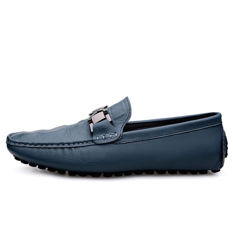 

Шапка-бини с узором крокодила, обувь большого размера, ленивые туфли для вождения, британская повседневная обувь, натуральная кожа, коровья кожа, мужская обувь 47 синий