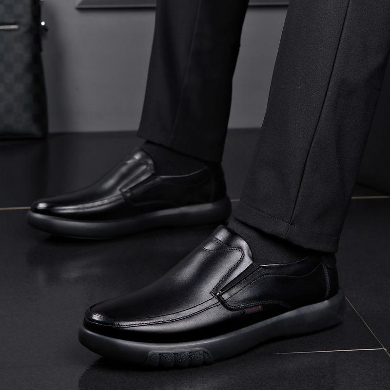 Business Driving Soft Leather Surface Black Driving Beanie Shoes Men's Shoes Men's Casual Shoes Leather Shoes Men's Casual Versatile