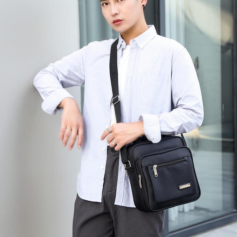 Men's Large Capacity Water-Resistant Oxford Shoulder and Crossbody Bag