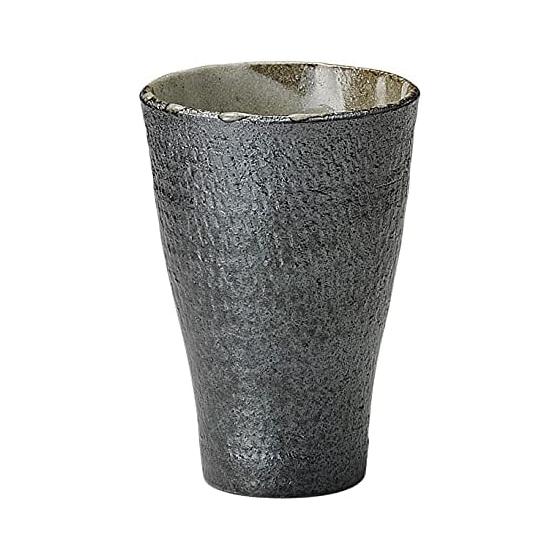 Marui Seito Shigaraki Ware Hechimon Iron Sand Pottery Free Cup Iron Sand Capacity 320ml