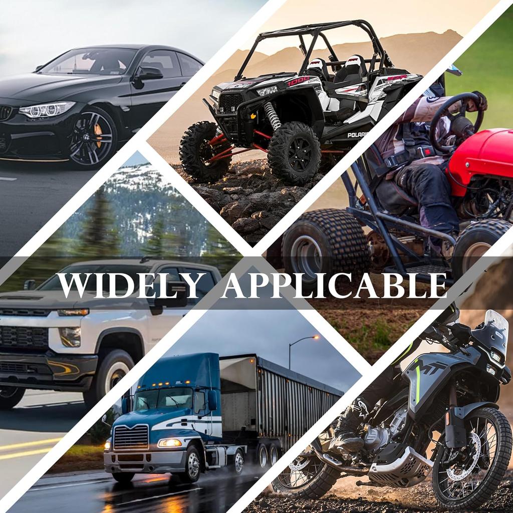 Quacc 10 PCS TR413 Rubber Snap-in Tire Valve Stems Sturdy Replacement Tyre Valves Stems for 0.453" Tubeless Rim Holes On Cars, Go-Karts, Trucks, Lawn