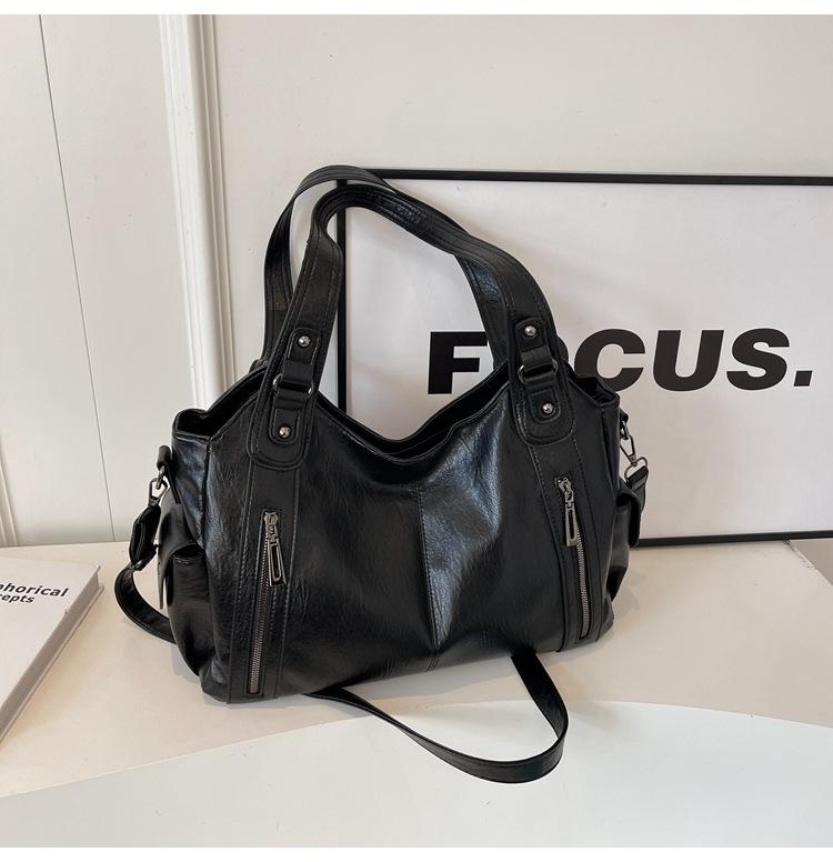 Bag Women's Tote Bag Large Capacity Autumn and Winter Crossbody Retro Versatile Shoulder Handbag Premium Large Bag