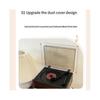 (Wood Grain White) Retro CD Player Rechargeable Support CD BT USB 3.5mm AUX Portable CD Player Bluetooth-Compatible 5.0