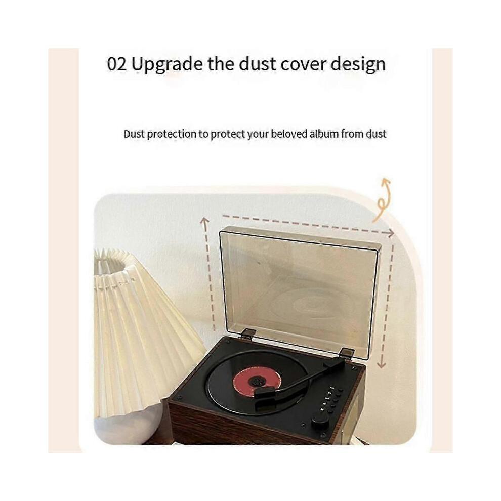 (Wood Grain White) Retro CD Player Rechargeable Support CD BT USB 3.5mm AUX Portable CD Player Bluetooth-Compatible 5.0
