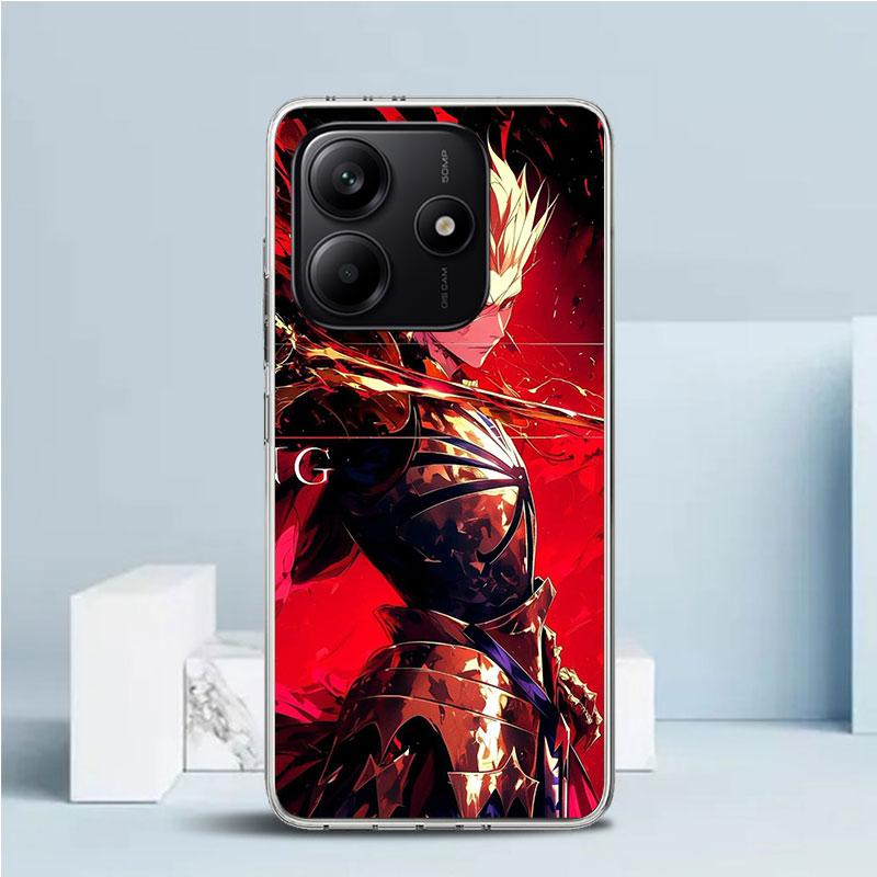 Fate Zero Stay Night Gilgamesh Phone Case For Xiaomi Redmi Note 15 14 14S 13 12S 12 Pro Plus 11S 11 11T 11E 10S 10 + Soft TPU Ba
