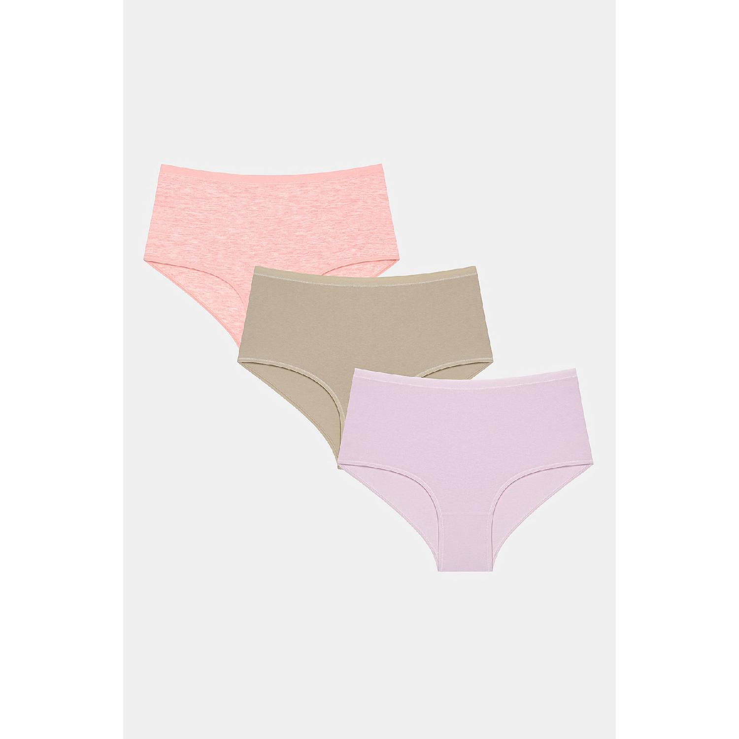 

Natural Tones 3-piece High Waist Multicolored Slip Panties M чистый