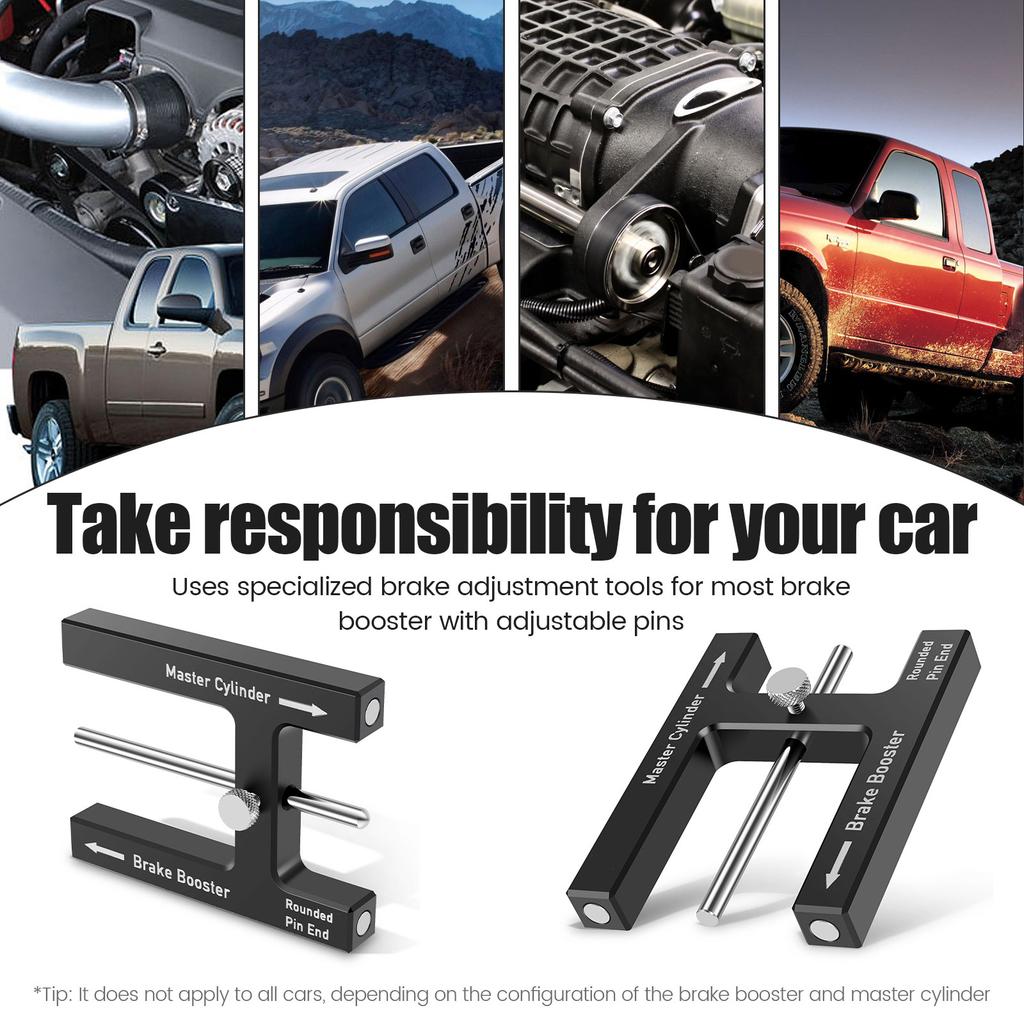 Brake Adjustment Tool Brake Booster Pushrod Tool Master Master Cylinder Push Rod Length Gauge Brake Booster for Home Vehicles