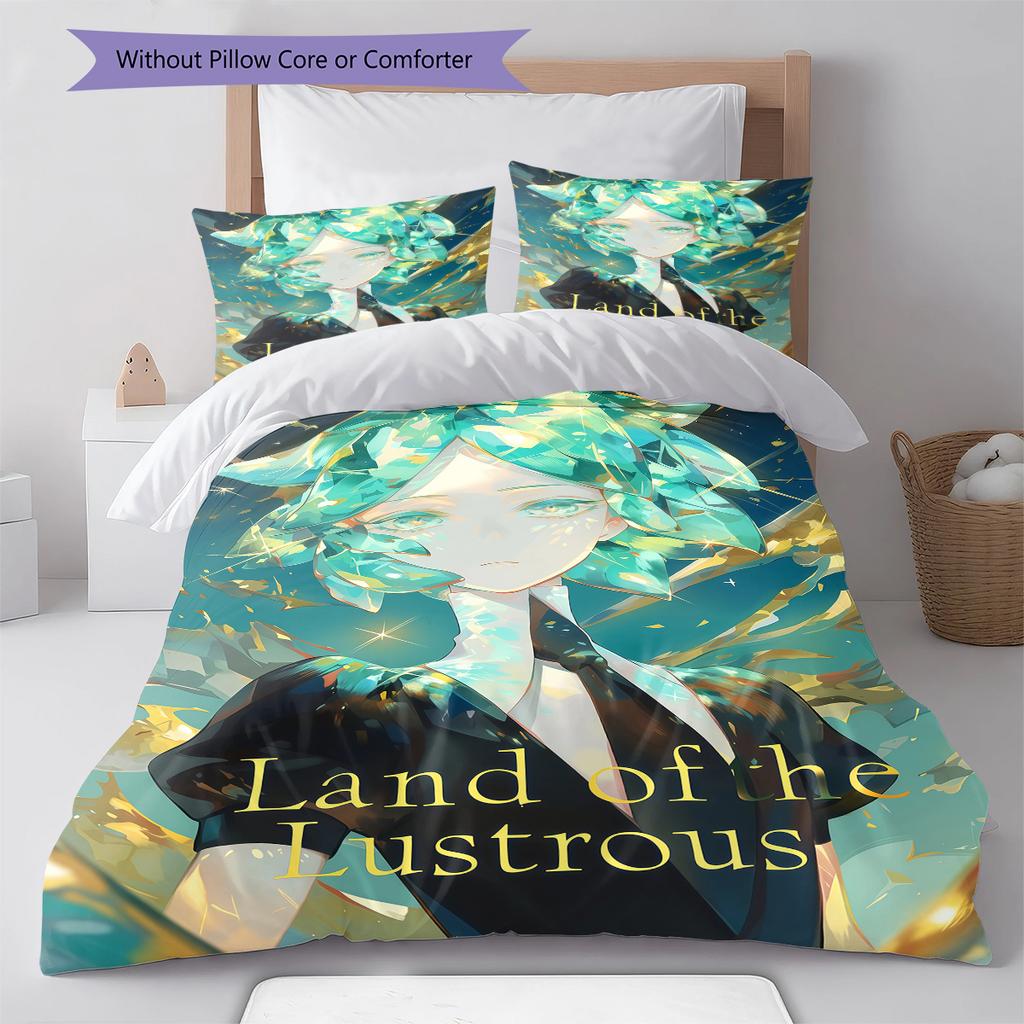 Land of the Lustrous Pattern Bedding,Quilt Set Quilt Cover Pillowcase Home Birthday Gift (1 * duvet cover + 2 * pillowcase, without core)