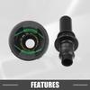 A ABSOPRO Car Fuel Line Hose Quick Release Connector Kit Straight 11.8mm SAE To 5/16" 8mm Hose Plastic Green