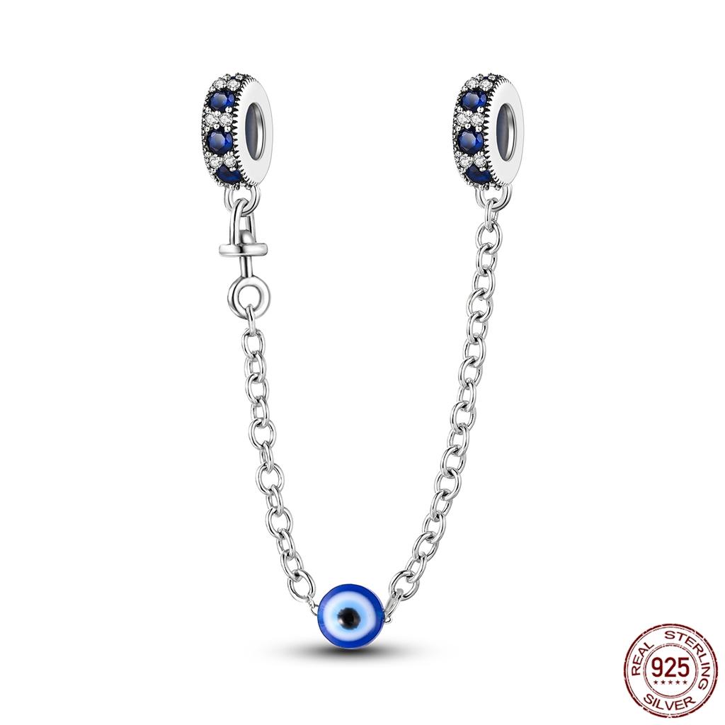 Copper Stars Moon Sun Clover Safety Chains Pendant Charms Beads Fit Original Bracelets Diy Jewelry Gift For Women