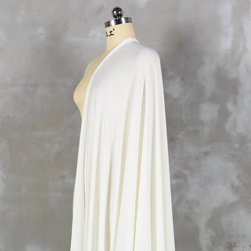 100x160cm Mléčné hedvábí Látka Elastická Pletená Podšívka Oblečení na jógu Měkká Velkoobchodní Látka Oděv pro DIY Šití Spandexový Materiál