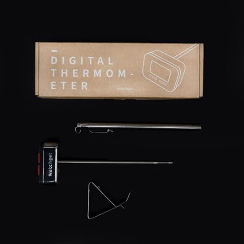 watchget Drip Pot Thermometer, Coffee, Milk Foamer Thermometer, Kitchen Thermometer, Digital, Cooking Thermometer for Meat, Tempura, Bath, Milk, and M