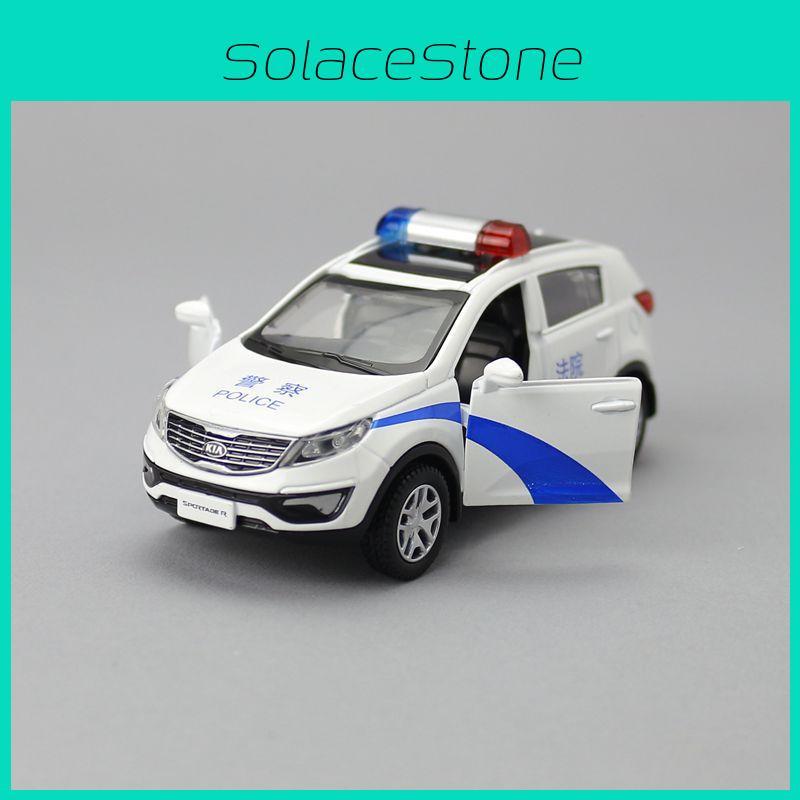 Police Simulation Alloy Car With Double Doors Model Toy Collection For