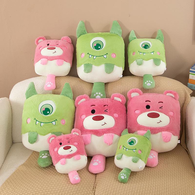 Ice Cream Monster Plush Cushion: Cute Sofa Pillow & Sleep Companion Toy, Perfect Birthday Gift