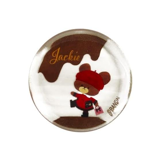 The Bears  School Jackie Chopstick Rest, Round Glass, Approx. 4cm, Jackie s Chocolate, Made in Japan