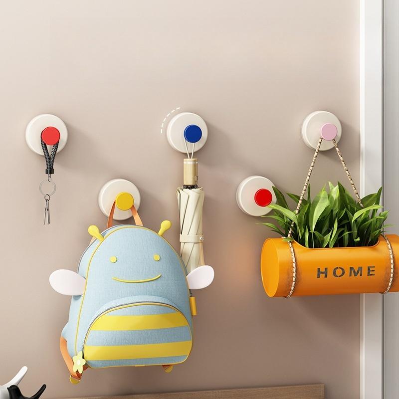 Suction Cup Hook Reusable Self-adhesive Hooks Wall Adhesive Hanger Towel Holder Travel Bathroom Kitchen ccessories Supplies