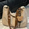 Simple solid color autumn new casual fashionable large capacity temperament commuter crossbody shoulder dumpling bag