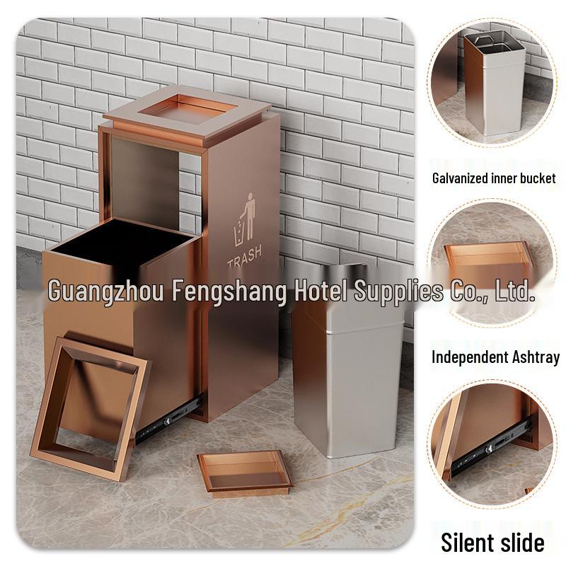 Stainless Steel Trash Can for Shopping Malls, Hotels, Offices, and Subway Stations