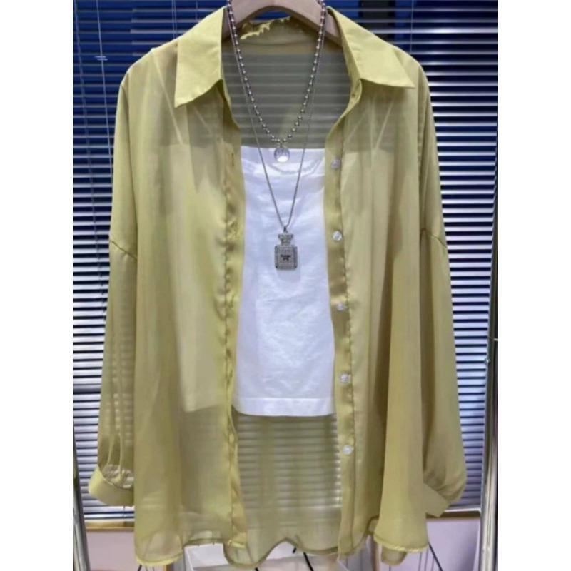 Sun Protection Clothing Thin Coat Women's New Summer Loose Breathable Ice Silk Chiffon Shirt