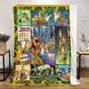 Halloween fantasy comedy adventure cartoon movie Scooby-Doo blanket soft home furnishing nap decoration four seasons warm Sherpa blanket U13